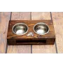 Deerhound, Scottish Deerhound - support en bois avec des bols pour chien, bols pour chien en acier, cadeau pour l'adoption d'un chien de la marque Art-Dog