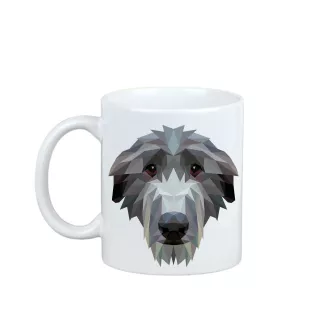 Deerhound, Scottish Deerhound - cup with a geometric dog image and the inscription Art-Dog