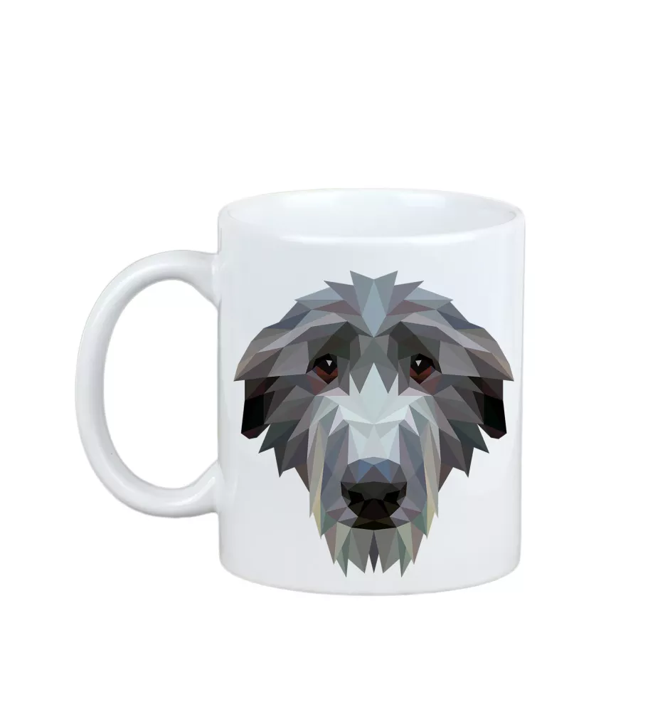 Deerhound, Scottish Deerhound - cup with a geometric dog image and the inscription Art-Dog