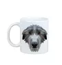Deerhound, Scottish Deerhound - cup with a geometric dog image and the inscription Art-Dog