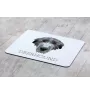 Deerhound, Schottischer Hirschhund, Scottish Deerhound - geometrisches Mauspad mit Bild und Aufschrift von Art-Dog