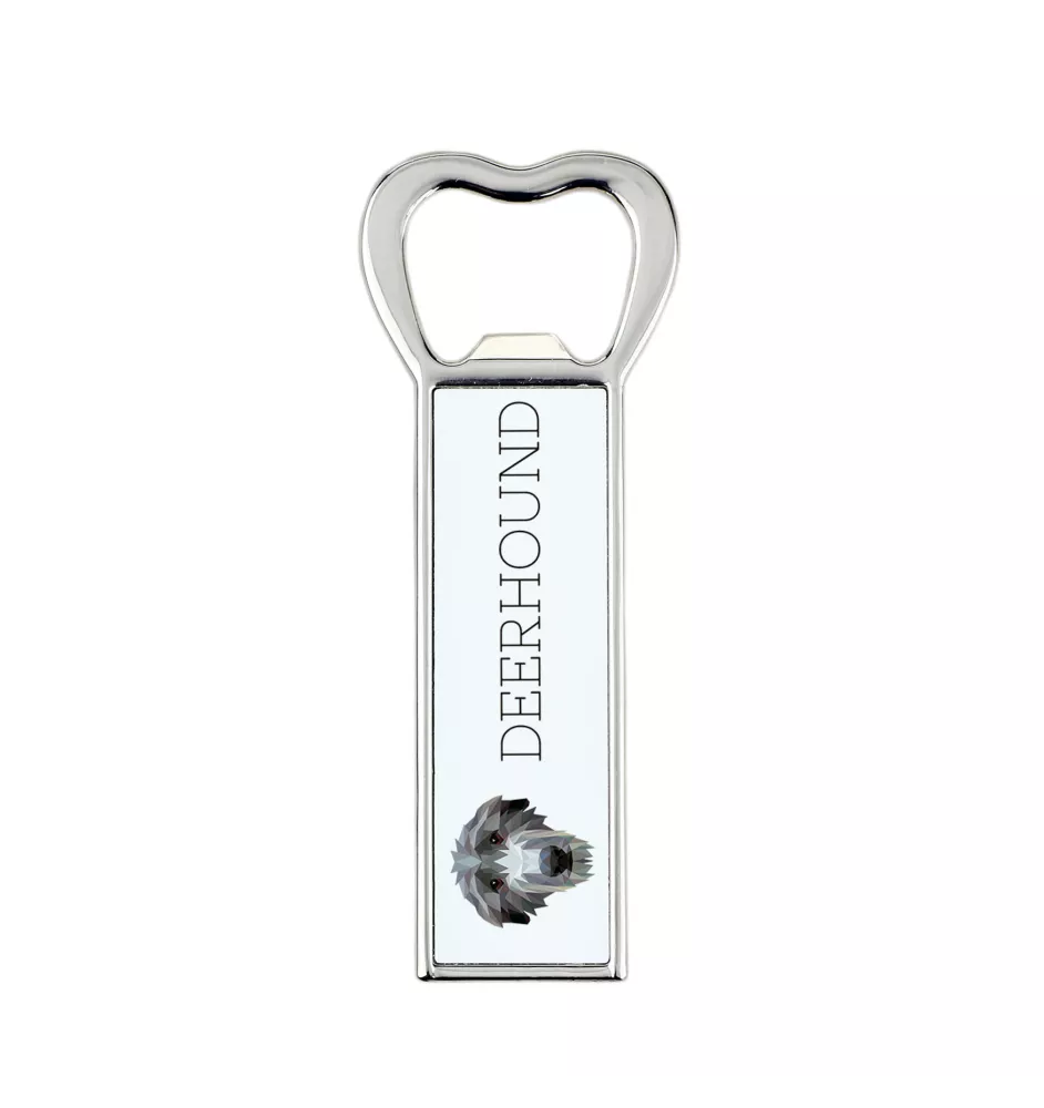 Deerhound, Scottish Deerhound - bottle opener with a picture and inscription for beer by Art-Dog