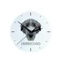 Deerhound, Scottish Deerhound - geometric wall clock with a picture and the brand name Art-Dog