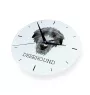 Deerhound, Scottish Deerhound - geometric wall clock with a picture and the brand name Art-Dog