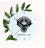 Deerhound, Scottish Deerhound - geometric wall clock with a picture and the brand name Art-Dog