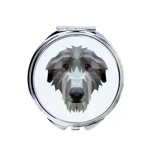Deerhound, Scottish Deerhound - miroir avec une image et un motif géométrique de la marque Art-Dog