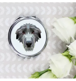 Deerhound, Scottish Deerhound - miroir avec une image et un motif géométrique de la marque Art-Dog