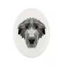 Deerhound, Scottish Deerhound - a plate with a geometric design and the brand name Art-Dog