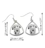 Deerhound, Scottish Deerhound - dog earrings, hanging earrings with a picture, personalized jewelry with Art-Dog brand print