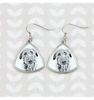 Deerhound, Scottish Deerhound - dog earrings, hanging earrings with a picture, personalized jewelry with Art-Dog brand print