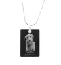 Deerhound, Scottish Deerhound - Crystal pendant with dog, silver necklace with photo, personalised pendant by Art-Dog brand