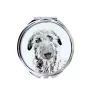 Deerhound, Scottish Deerhound - Pocket mirror with a dog, personalized mirror for a purse, compact mirror with Art-Dog brand print.