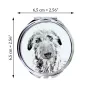 Deerhound, Scottish Deerhound - miroir de poche avec chien, miroir personnalisé pour sac à main, miroir compact avec impression de la marque Art-Dog