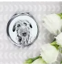 Deerhound, Scottish Deerhound - miroir de poche avec chien, miroir personnalisé pour sac à main, miroir compact avec impression de la marque Art-Dog