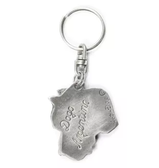 Dogo Argentino - Silver-plated dog pendant, handbag decoration, backpack pendant by Art-Dog brand