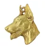 Dobermann, Doberman Pinscher, Dobie - Gilded key ring with dog, handbag decoration, luxury accessory by Art-Dog brand