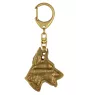 Dobermann, Doberman Pinscher, Dobie I - Gilded key ring with dog in gift box, handbag decoration, luxury accessory by Art-Dog brand