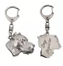 Dogo Argentino - Silver-plated key ring with a dog in a gift box, handbag decoration, backpack pendant by Art-Dog brand