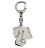 Dogo Argentino - Silver-plated key ring with a dog in a gift box, handbag decoration, backpack pendant by Art-Dog brand