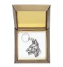 Dobermann I - Versilberter Anhänger mit einem Hund in einer dekorativen Box, Handtaschenschmuck, Rucksackanhänger der Marke Art-Dog