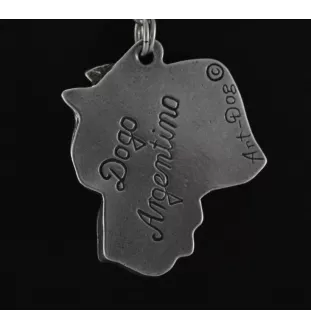 Dogo Argentino - Necklace with dog, silver-plated pendant for dog fan, unique jewelry by Art-Dog brand