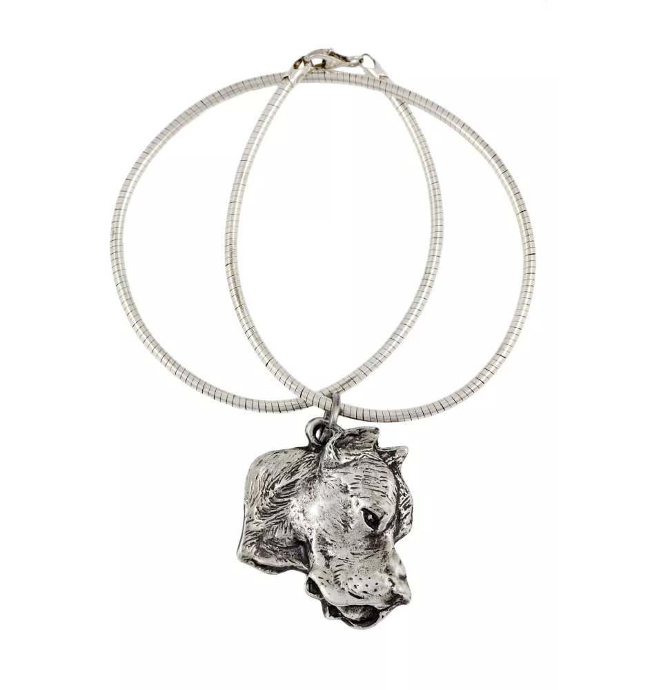 Argentinische Dogge, Dogo Argentino - Hundehalsband, einzigartiger Schmuck für den Hundefan, einzigartiger Kreuzotter-Anhänger der Marke Art-Dog