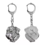 Dogue de Bordeaux, French Mastiff, Bordeauxdog II - Silver-plated key ring with dog, handbag decoration, backpack pendant by Art-Dog brand