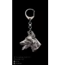 Dobermann, Doberman Pinscher, Dobie - Silver-plated key ring with a dog in a gift box, handbag decoration, backpack pendant by Art-Dog brand