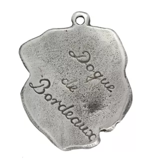 Dogue de Bordeaux, French Mastiff, Bordeauxdog II - Silver-plated key ring with dog, handbag decoration, backpack pendant by Art-Dog brand