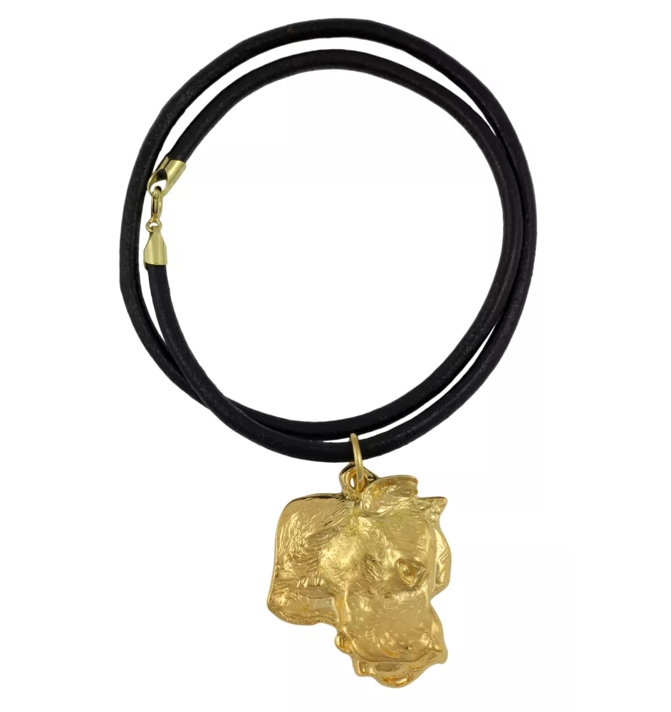 Argentinische Dogge, Dogo Argentino - Hundehalsband, vergoldeter Anhänger für Hundefans, einzigartiger Schmuck der Marke Art-Dog