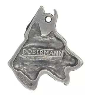 Dobermann I - Halskette mit Hund, versilberter Anhänger für Hundefans, einzigartiger Schmuck der Marke Art-Dog