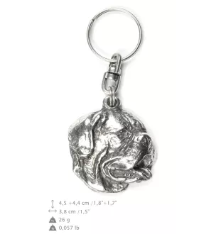 Bordeauxdogge, Dogue de Bordeaux I - Versilberte Hund Anhänger, Handtasche Dekoration, Rucksack-Anhänger von Art-Dog Marke