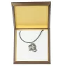 Dogue argentin, Dogo argentino - Collier de chien dans une boîte cadeau, médaillon argenté pour fan de chien, pendentif remarquable de la marque Art-Dog