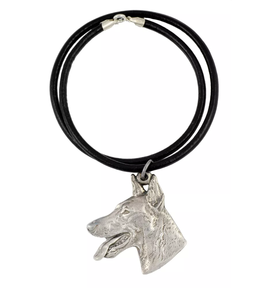 Dobermann, Doberman Pinscher, Dobie - Necklace with dog, silver-plated pendant for dog fan, unique jewelry by Art-Dog brand