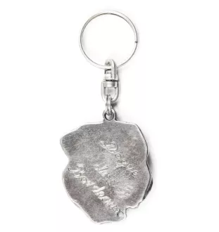 Dogue de Bordeaux II - Pendentif chien argenté, décoration de sac à main, pendentif sac à dos par la marque Art-Dog