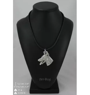 Dobermann - Halskette mit Hund, versilberter Anhänger für Hundefans, einzigartiger Schmuck der Marke Art-Dog