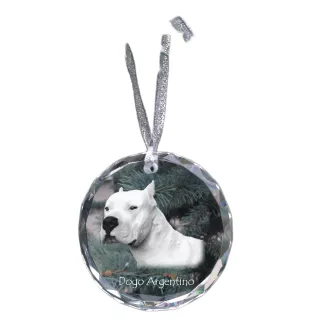Dog argentyński medal kryształowy z psem Art-Dog