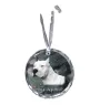 Argentinische Dogge, Dogo Argentino - Kristallkugel mit Foto, Hundebild im Kristall, personalisierter Christbaumschmuck von Art-Dog.