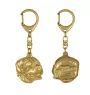 Dogue de Bordeaux, French Mastiff, Bordeauxdog I - Gilded key ring with dog, handbag decoration, luxury accessory by Art-Dog brand
