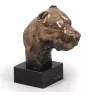 Argentinische Dogge, Dogo Argentino - Hundestatue, Büste auf Steinsockel, Skulptur, Trophäe für Hundeausstellung der Marke Art-Dog