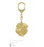 Dogue de Bordeaux, French Mastiff, Bordeauxdog II - Gilded key ring with dog in gift box, handbag decoration, luxury accessory by Art-Dog brand