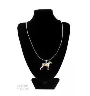 Dobermann, Doberman Pinscher, Dobie - Dog necklace, silver-plated pendant for the dog lover, subtle jewellery by Art-Dog