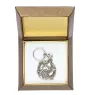Dogue de Bordeaux, French Mastiff, Bordeauxdog I - Silver-plated pendant with a dog in a decorative box, handbag decoration, backpack pendant by Art-Dog brand