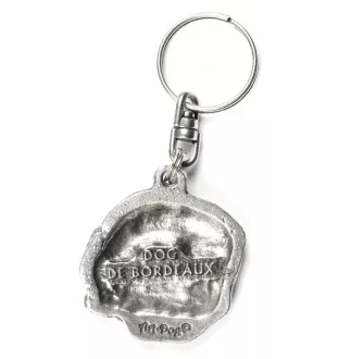 Dogue de Bordeaux, French Mastiff, Bordeauxdog I - Silver-plated pendant with a dog in a decorative box, handbag decoration, backpack pendant by Art-Dog brand