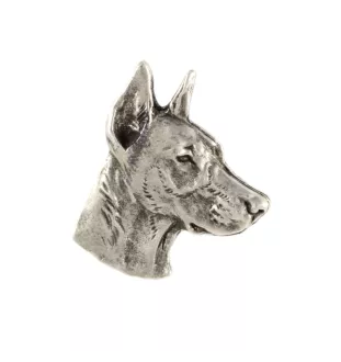 Dobermann I - Hundehalsband, versilberter Anhänger für den Hundeliebhaber, dezenter Schmuck von Art-Dog