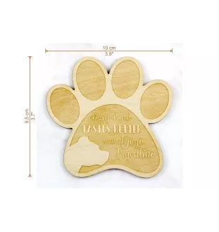 Dogo Argentino - Mug coaster, engraved coaster with dog, gift for dog lover by Art-Dog brand