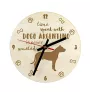 Dogo Argentino - clock with dog, wooden clock with engraving, personalised clock by Art-Dog