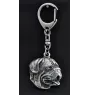 Dogue de Bordeaux, French Mastiff, Bordeauxdog I - Silver-plated key ring with a dog in a gift box, handbag decoration, backpack pendant by Art-Dog brand