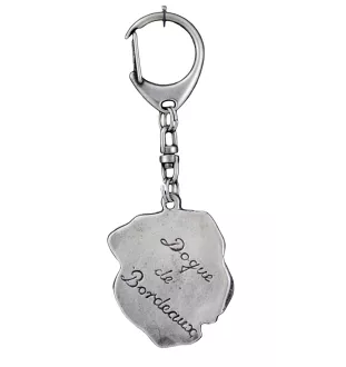 Bordeauxdogge, Dogue de Bordeaux II - Versilberter Schlüsselanhänger mit Hund in einer Geschenkbox, Handtaschenschmuck, Rucksackanhänger der Marke Art-Dog