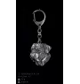 Dogue de Bordeaux, French Mastiff, Bordeauxdog II - Silver-plated key ring with a dog in a gift box, handbag decoration, backpack pendant by Art-Dog brand